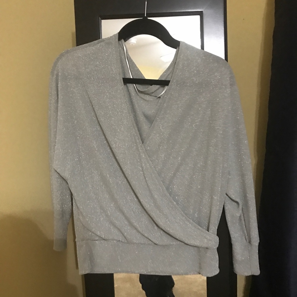 Silver overall blouse