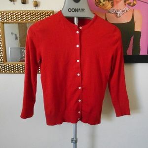J.Crew Red Cardigan