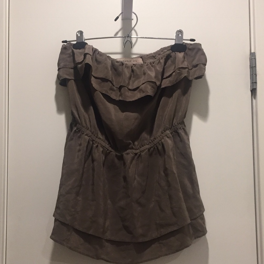 Forever 21 Flowy strapless top