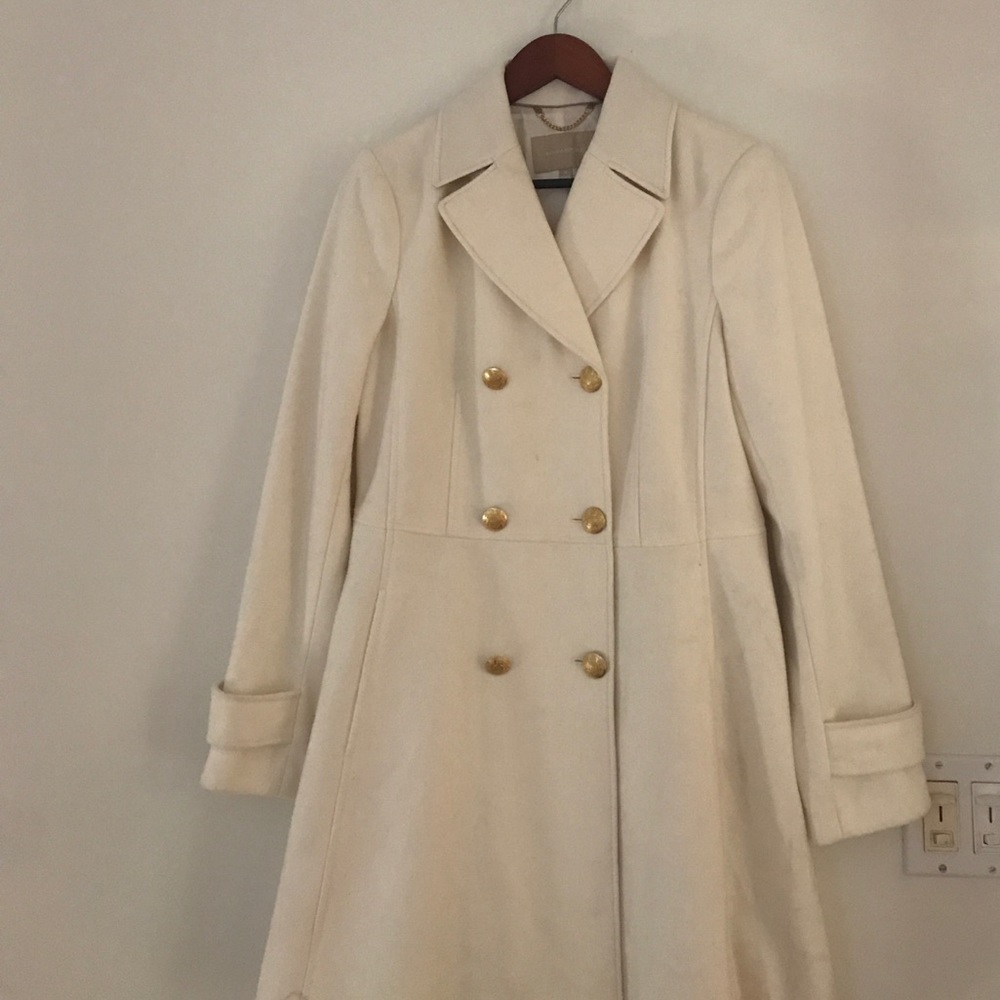 Cream colored winter jacket