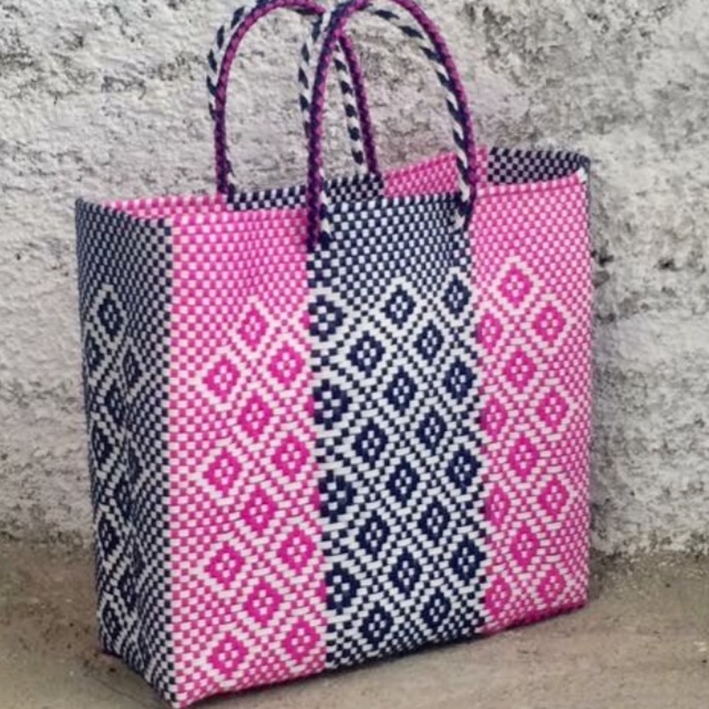 Hand Woven Recycled tote