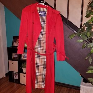 Red Burberry Trench coat