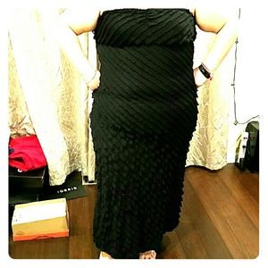 Torrid Strapless, Black, long bodycon dress