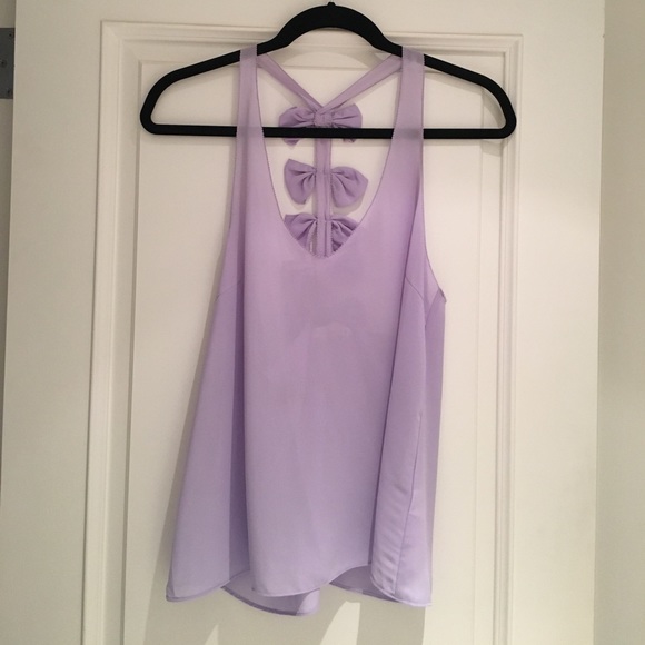 LF millau lavender bow tie top, S - Picture 2 of 5