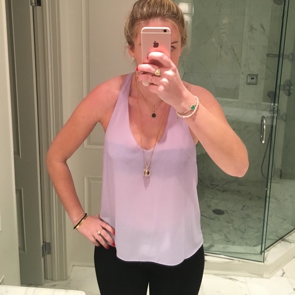 LF millau lavender bow tie top, S - Picture 5 of 5