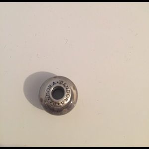 White and purple glass pandora bead