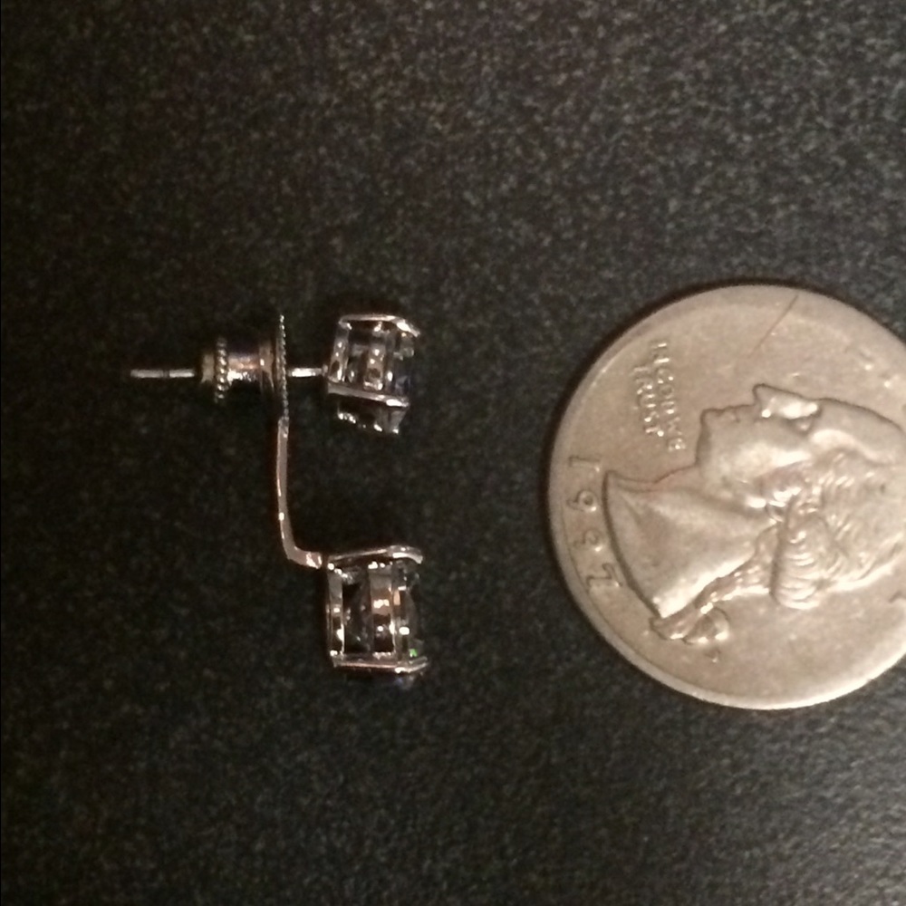 Cubic Zirconia Fine silver plated earrings - Picture 3 of 4