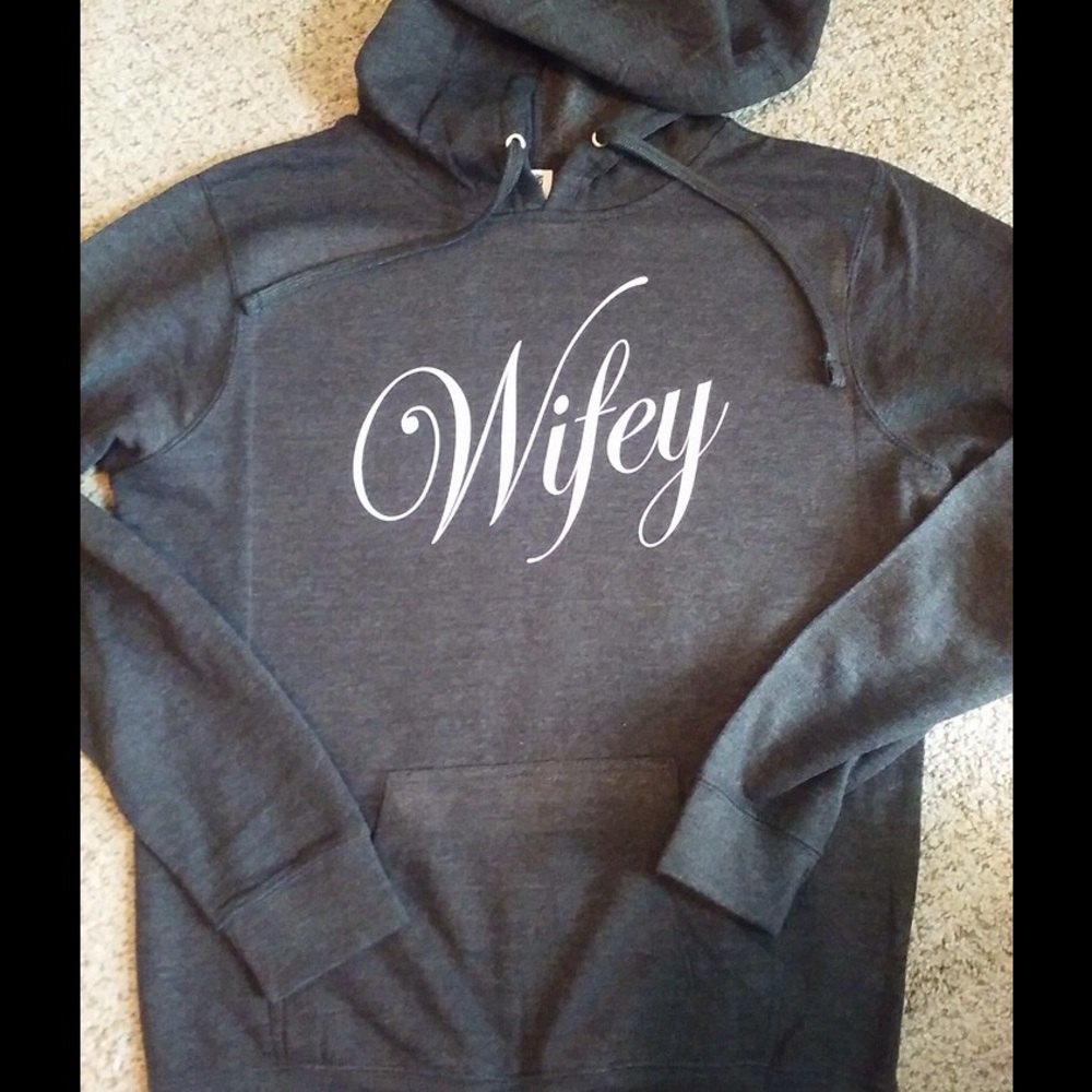 Women's "wifey" hooded sweatshirt