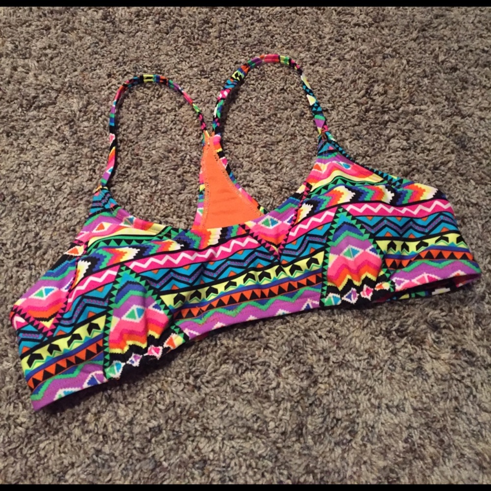 Tribal bikini swim top