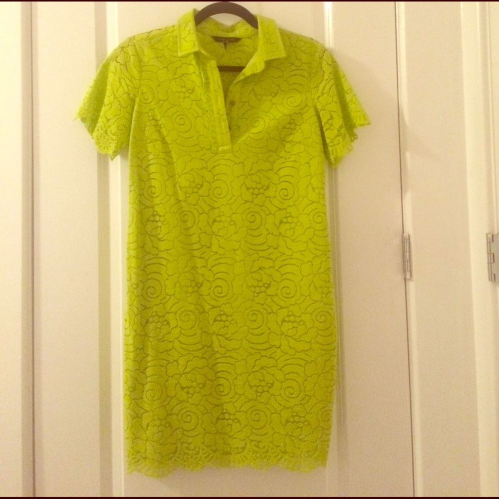 Banana Republic Collared Lace Shift Dress