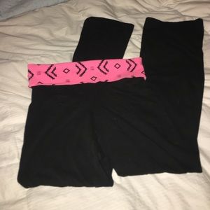 VS flare yoga pants pink tribal print