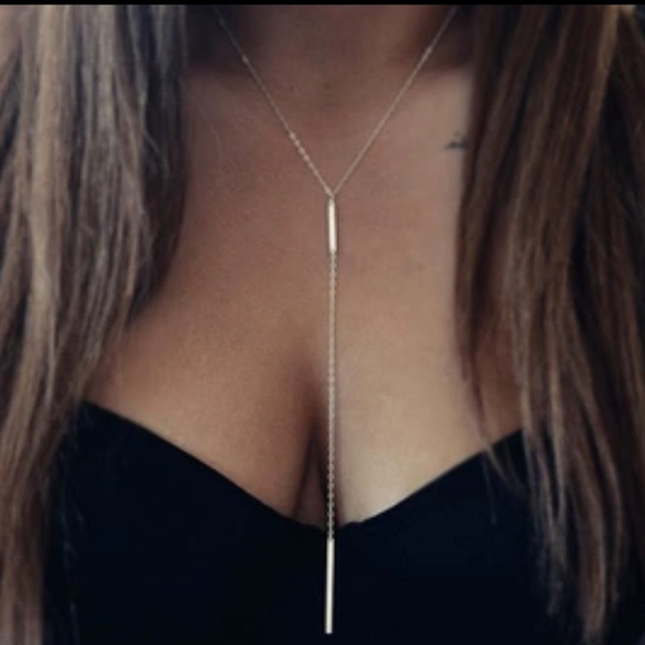 NWT stainless steel bar necklace - Picture 2 of 2