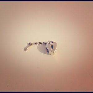 Heart and key pandora charm