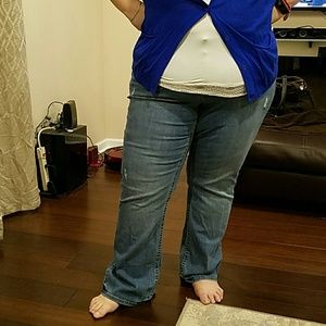 Lane Bryant light, flare jeans