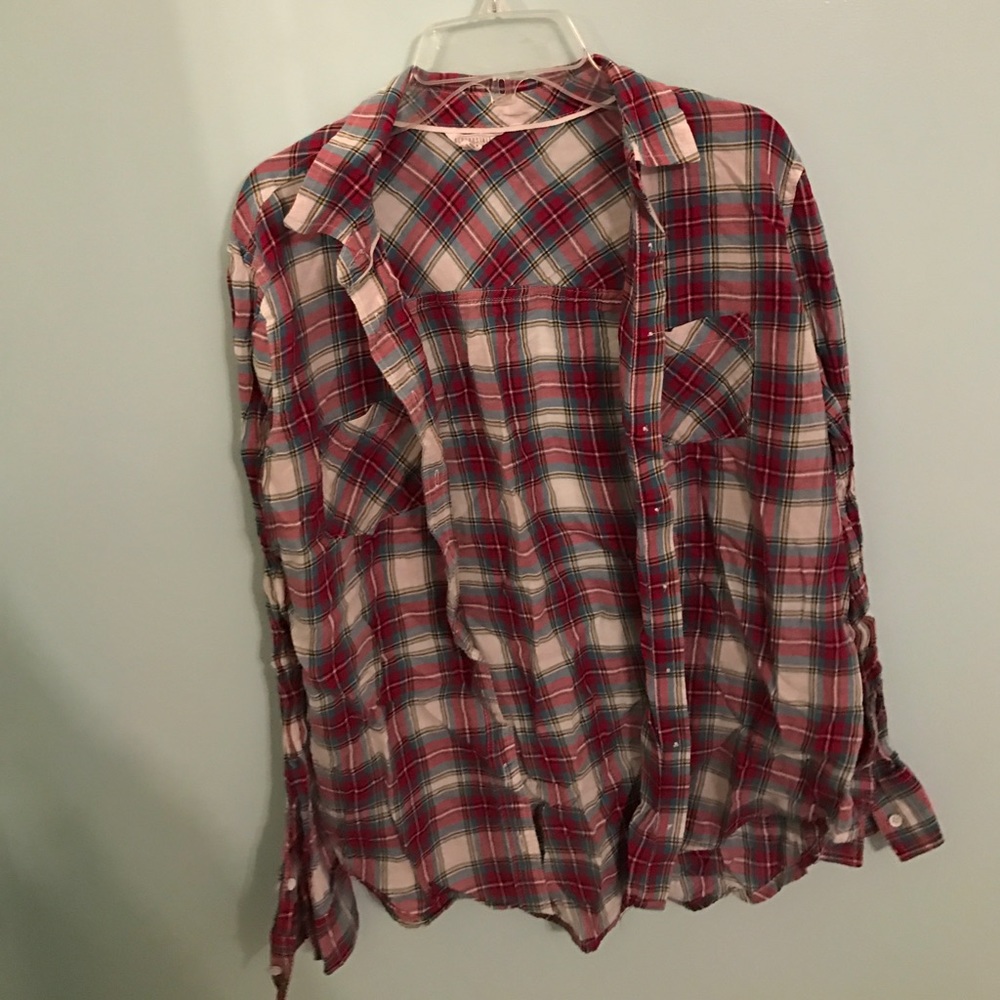 Aeropostale red, white, and blue flannel