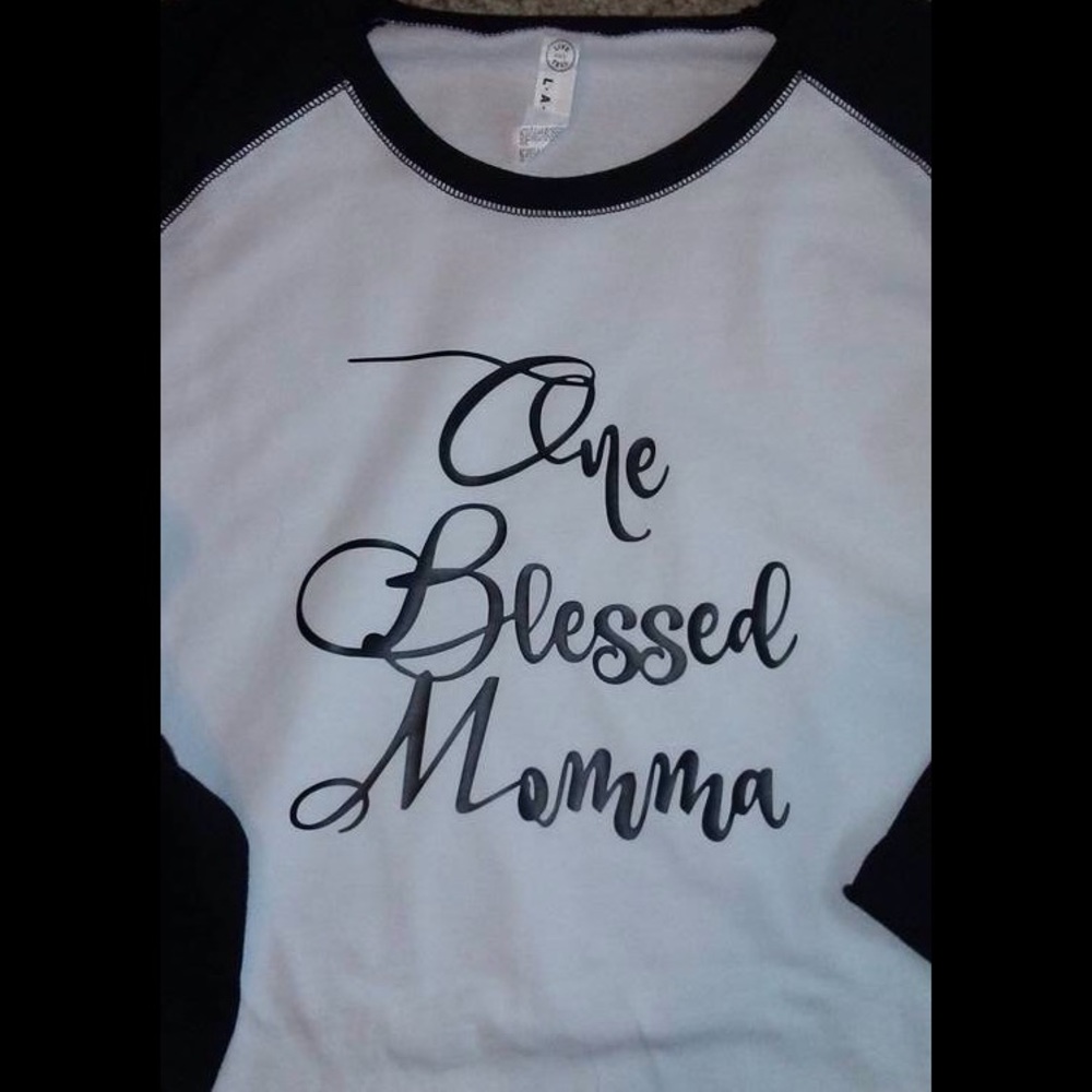 Blessed Momma raglan