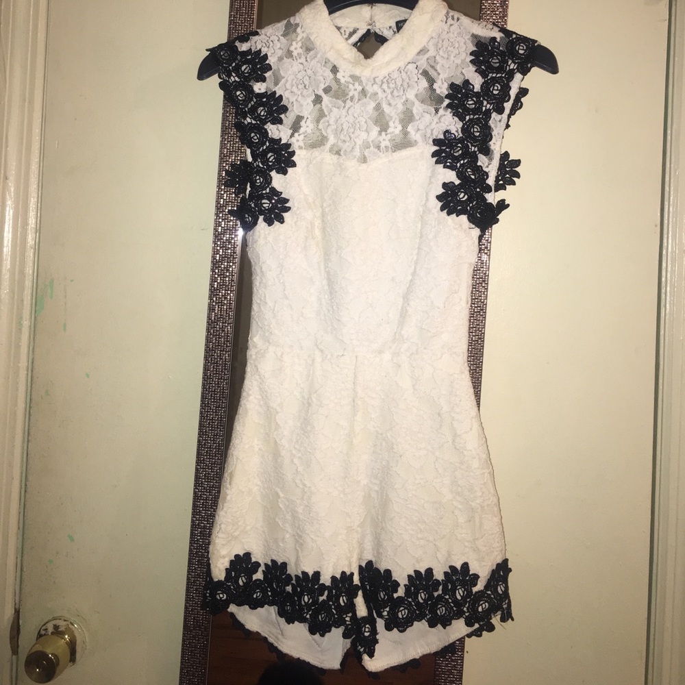 Laced short back Jumpsuit.