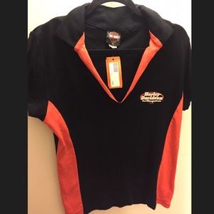 Women's Harley Davidson Polo Style Vneck 🖤 NWT