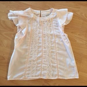 H&M pale pink ruffle top