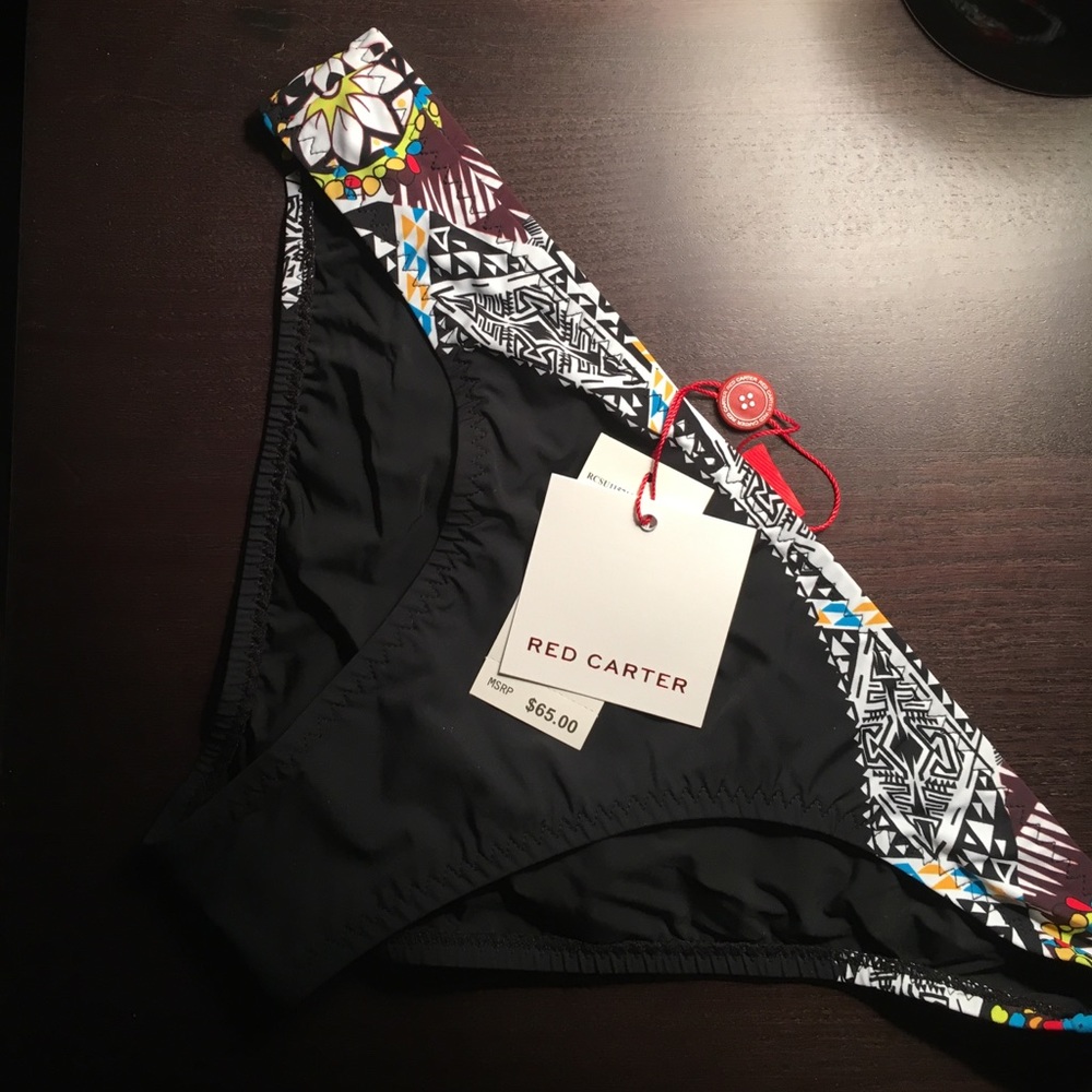 NWT Red Carter colorful swimsuit bottoms size S