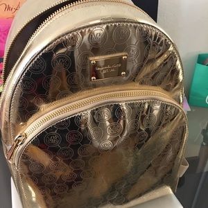 Michael Kors Gold Backpack