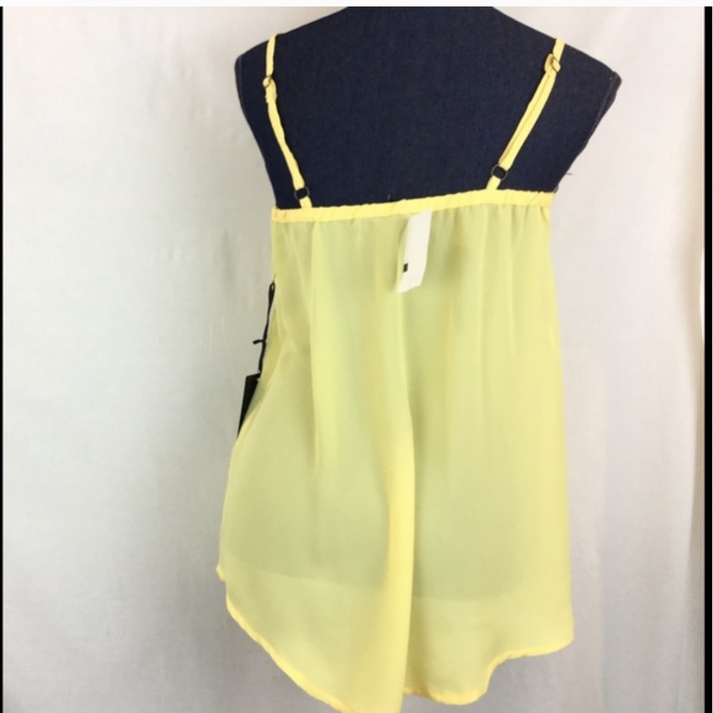 New LOVE STITCH Medium Yellow Tank Top Loose NWT - Picture 5 of 7