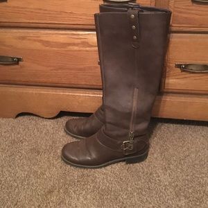 Brown tall boots