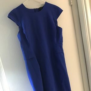 A bright cobalt blue Jcrew dress