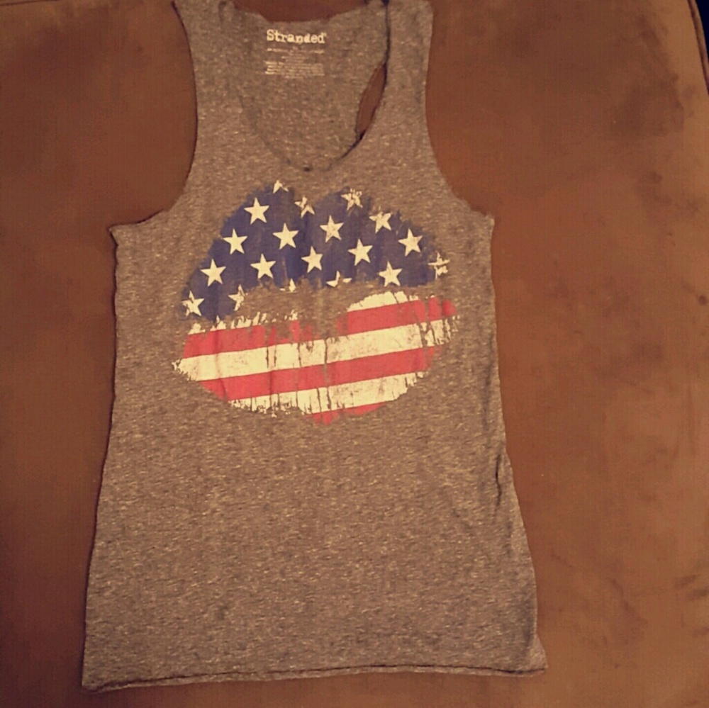 American flag lip tank