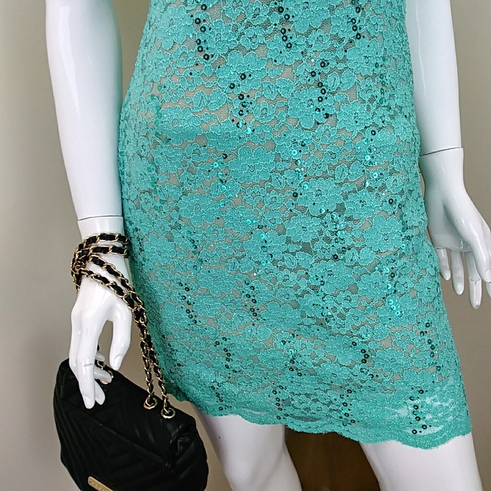 ⚡FLASHSALE⚡⚡City Studio Teal Classy Dress - Picture 7 of 8