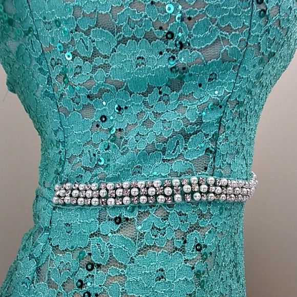 ⚡FLASHSALE⚡⚡City Studio Teal Classy Dress - Picture 2 of 8