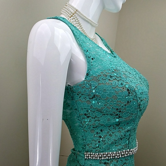 ⚡FLASHSALE⚡⚡City Studio Teal Classy Dress - Picture 3 of 8