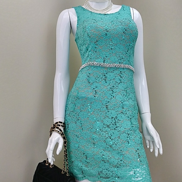 ⚡FLASHSALE⚡⚡City Studio Teal Classy Dress - Picture 5 of 8