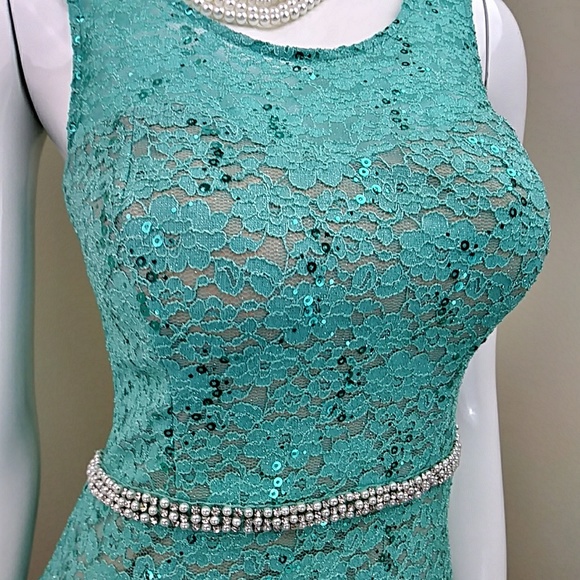 ⚡FLASHSALE⚡⚡City Studio Teal Classy Dress - Picture 6 of 8