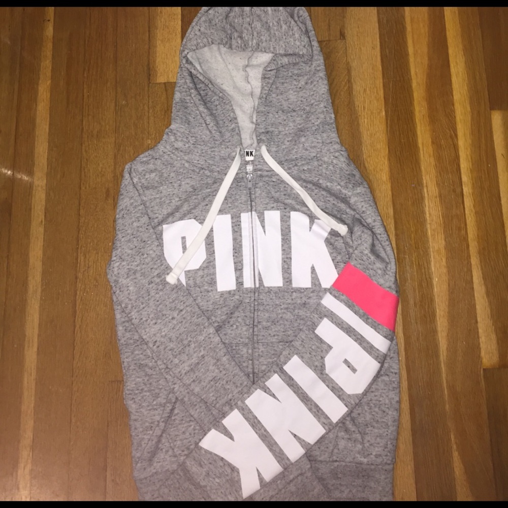 Pink full zip hoodie