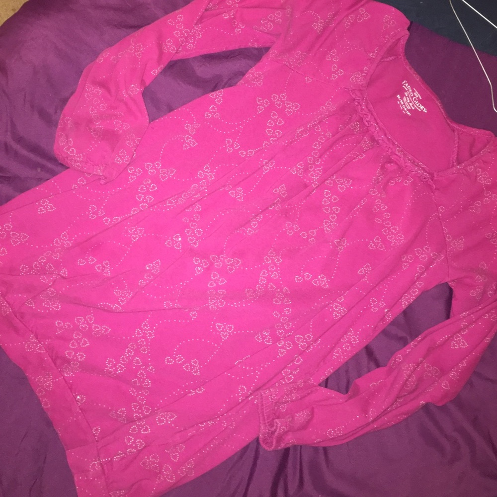 Girls size XL pink Tunic top w sparkle design