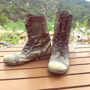 All saints combat military lace up boots