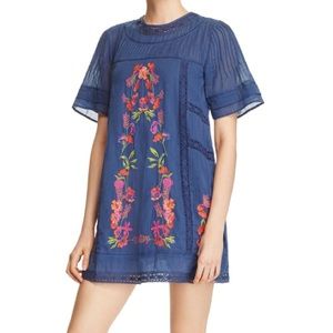 NEW FREE PEOPLE PERFECTLY VICTORIAN BLUE MINI