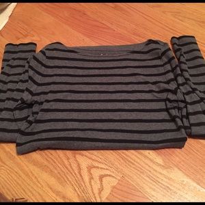 Striped long sleeved top