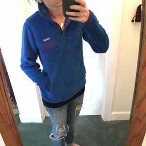 Blue Patagonia snap t fleece