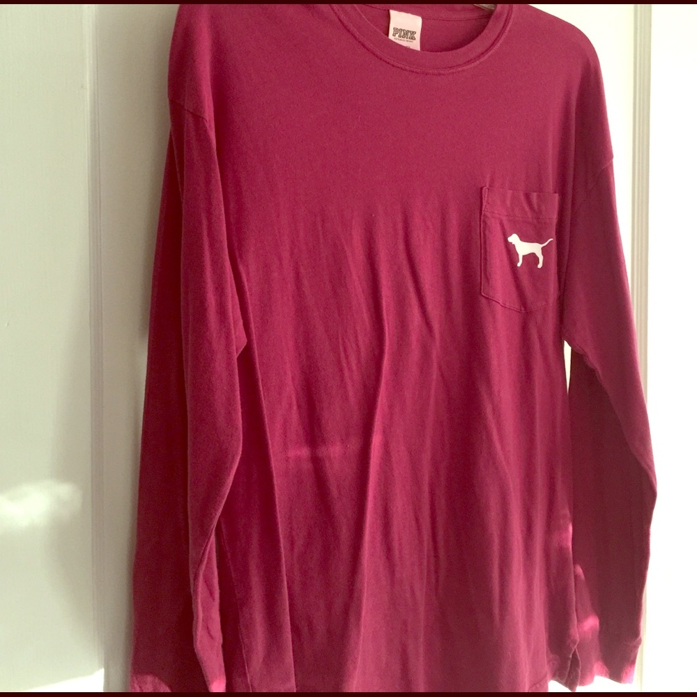 Long sleeve Maroon red