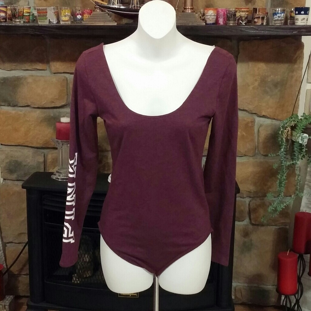 VICTORIA'S SECRET PINK LONG SLEEVES BODY SUIT
