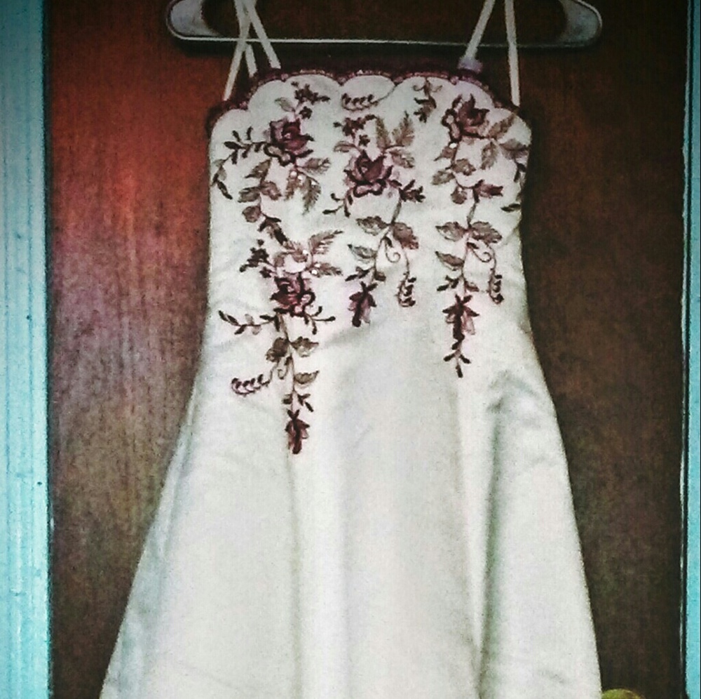 Long White  flower girl dress