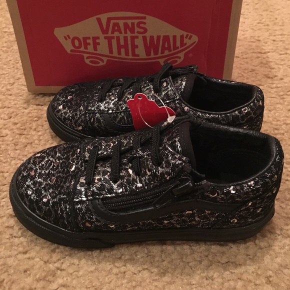 Metallic Leopard Old Skool Zip Vans - Picture 2 of 4