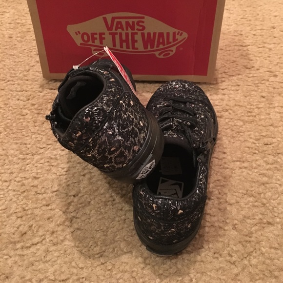 Metallic Leopard Old Skool Zip Vans - Picture 3 of 4