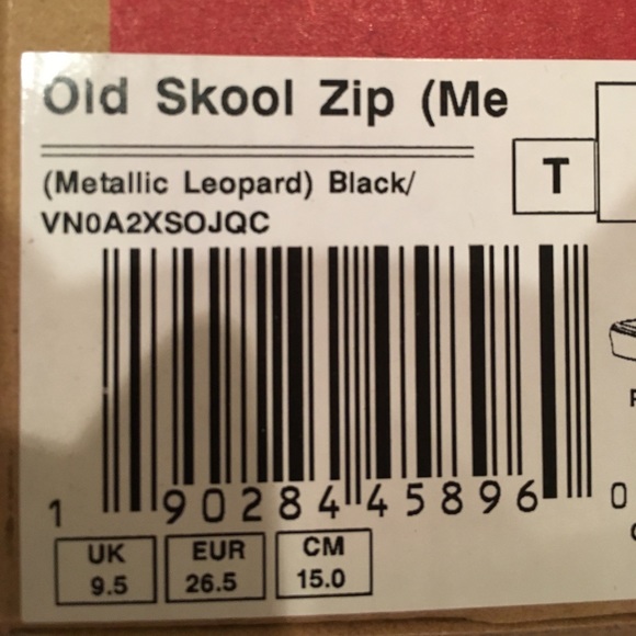 Metallic Leopard Old Skool Zip Vans - Picture 4 of 4