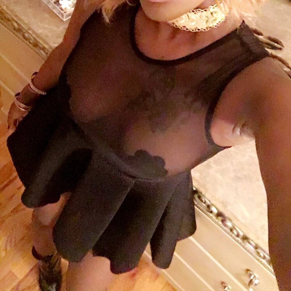 Mesh Short Ruffle Dress - Picture 2 of 5