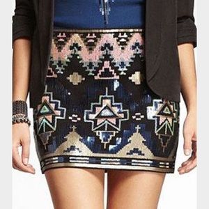 Sequin Mini Skirt