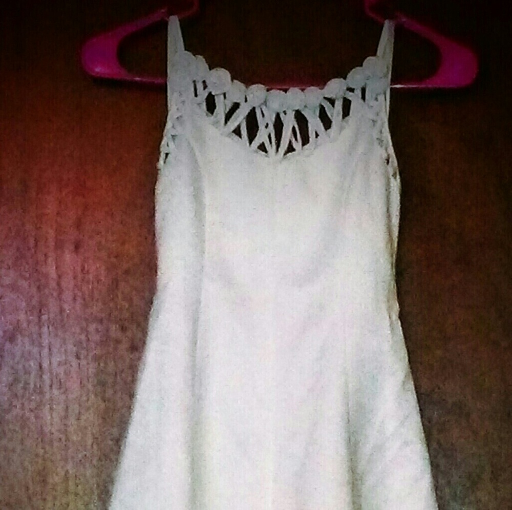 White flower girl dress