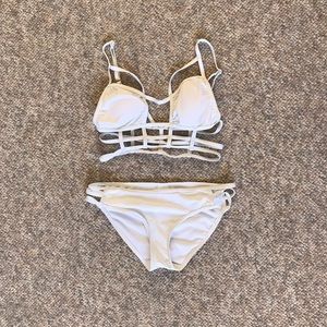 White caged bikini